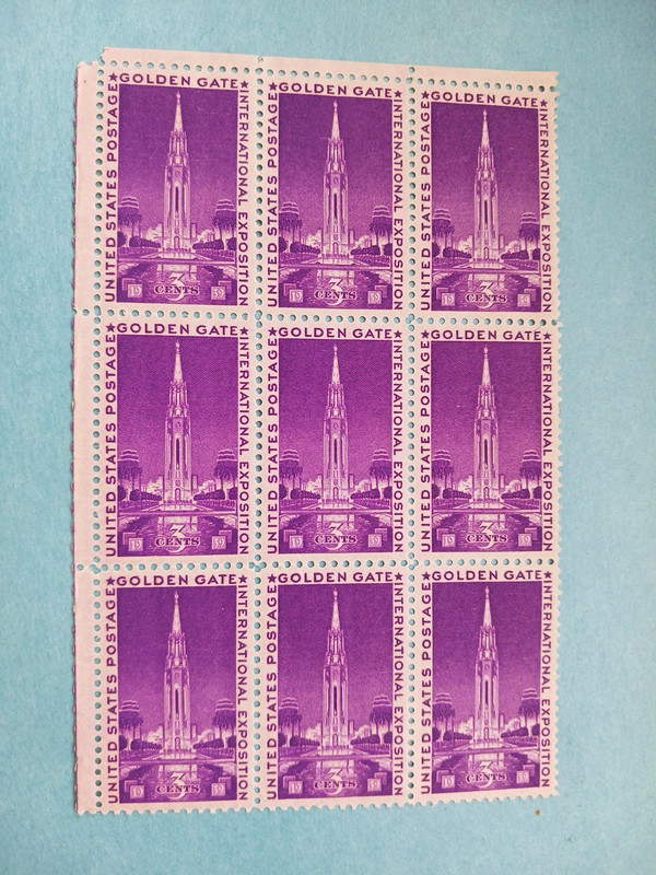 GOLDEN GATE EXPOSITION   Block of 9 #852