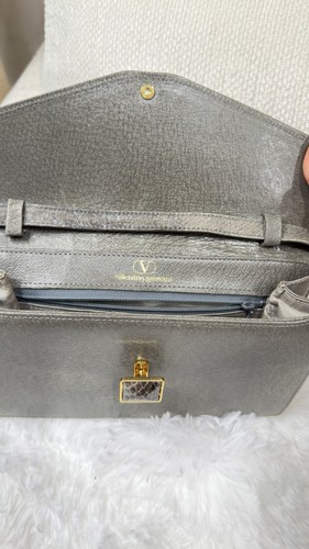 Valentino Garavani Umhängetasche Grau Leder Damen Original - Bild 7 von 18