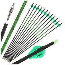 Carbon Arrows 31.5" ID6.2mm Shaft Spine300-800 Archery Rubber Vanes Bow Hunting