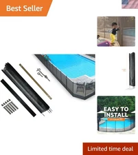 Life Saver DIY Black Pool Safety Fence, Removable 4x12 ft Mesh Section