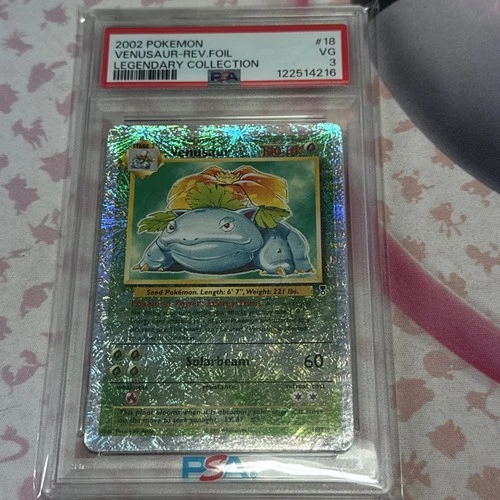 2002 Pokemon TCG Legendary Collection Venusaur 18/110 Reverse Holo PSA 3 VG