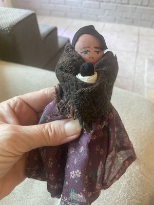 Vintage Indianer handgefertigte Navajo Indianer Puppe mit Baby 7'' groß
