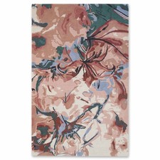 Jasmin Floral Handgetufteter Wollteppich Moderner Teppich für Wohnzimmer...