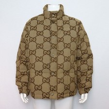 Gucci Beige Jumbo GG Logo Men's Padded Jacket 681333 152318220