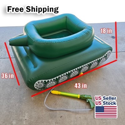 Inflatable Tank Pool Floats Kids - Pool Floaties Tank with Water Cannon