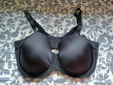 Paramour by Felina 245033 Black Marvelous Side Smoothing T-Shirt Bra Size 40DD