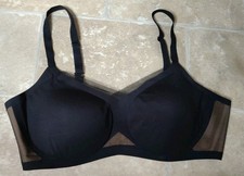 Honey Love Size XL Bra Black Nylon Blend Convertible Crossover Wireless 38 D/DD