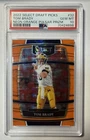 2022 Select Draft Picks Neon Orange Pulsar Tom Brady /26 Jersey # PSA 10