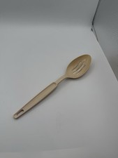 Vintage Ekco Tan Slotted Serving Spoon 11" Made in USA