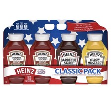 Heinz Classic Sauce Pack, 124.2 oz Total - Ketchup, Barbecue Mustard