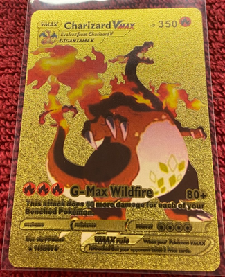 500k pokemon card Pokemon Gold Foil, Charizard V Max HP350 Whirlpool Hellfire 500k 143/293  (1598)