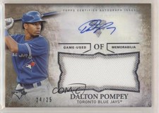 2015 Topps Triple Threads Unity Jumbo Relics Gold 24/25 Dalton Pompey Auto a2v