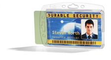Durable Enclosed Security Pass Holder Duo 54 x 85 mm Transparent  Pack of 10 Ba