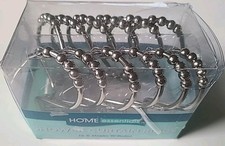shower curtain rings Home Essentials Brand sturdy chrome set of 12 easy to use