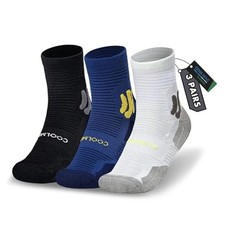 Coolmax Bamboo Viscose Kids Socks Compression Athletic Medium Mixcolor-3pack