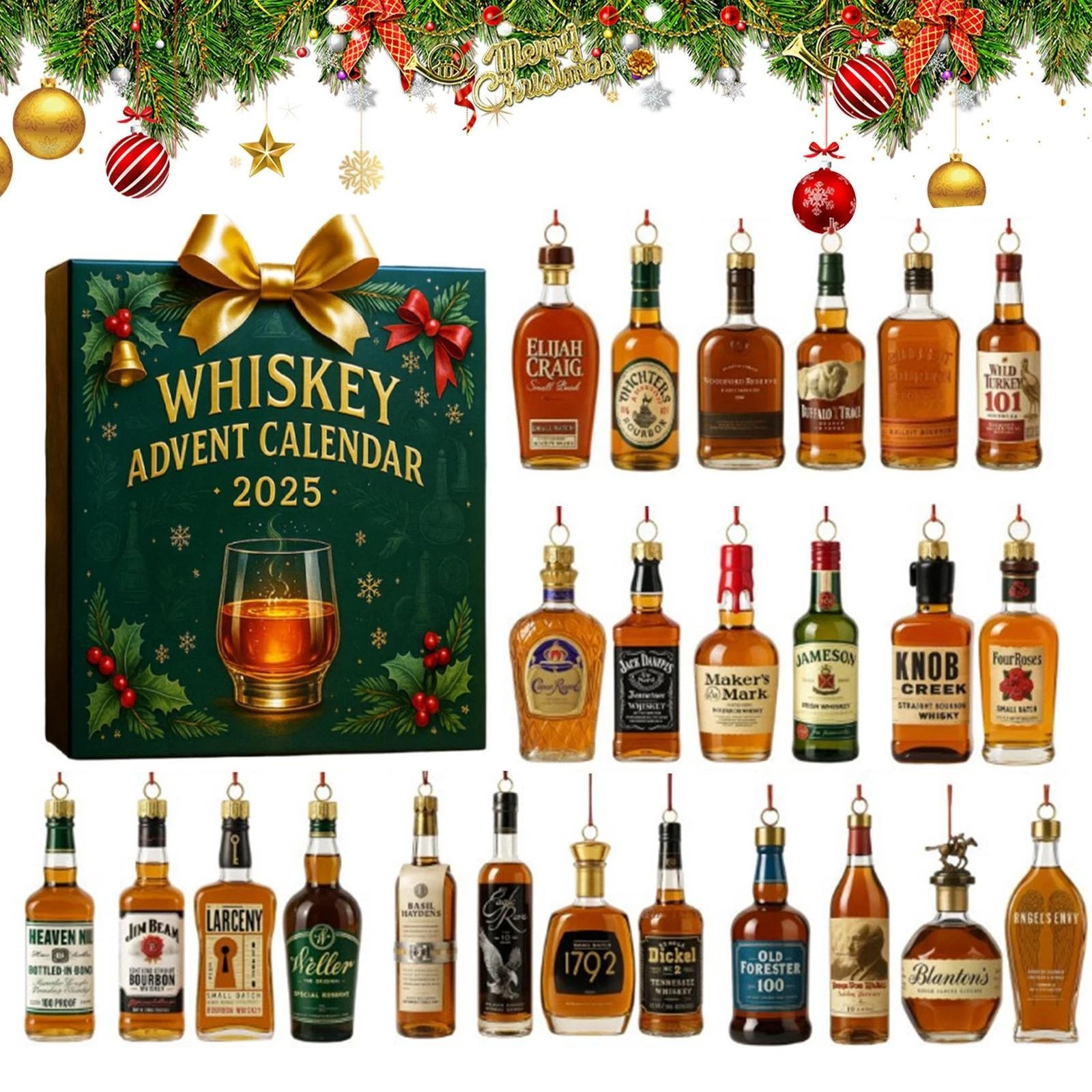 2025 Whiskey Advent Calendar: 24 Days Without Repetition, Christmas Decor