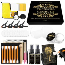 272 Pcs Card Care Clean Kit,Trading Card Cleaning Kit with Fixing Jig and EVA Sh
