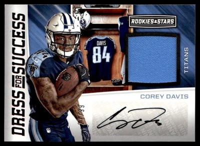 2017 Panini Rookies & Stars Dress for Success Corey Davis Rookie Auto 27/99