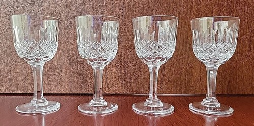 Thomas Webb England Normandy Set Of 4 Crystal Cordial Glass 1oz  3/58" Tall  EUC