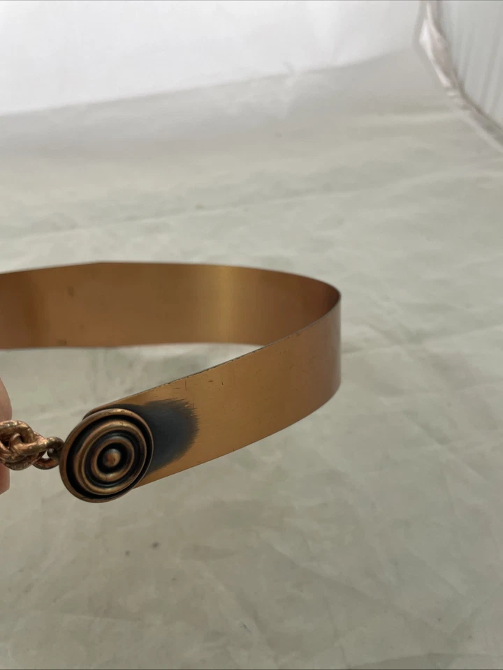 Cierre de cadena de cinturón de cobre Renoir firmado de colección talla S - hasta 28" Foto 3 de 4