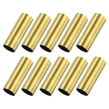 10-Pack Brass Round Tube, 10mm OD 0.5mm Thick 30mm Length Straight Pipe Tubing