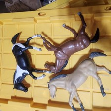 Vintage American Character Bonanza Range Horse 8" Lot Of 3 Hoss,ben,joe E1