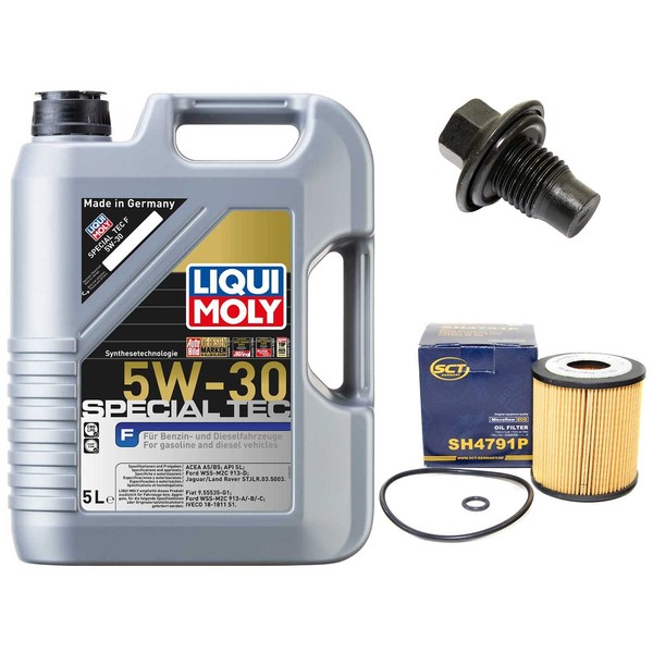 MotoröL Filter Set 5W-30 5 Liter + ÖLablassschraube FüR Ford Mondeo III IV 2.3-image