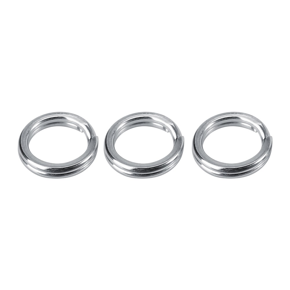 50pcs Stainless Steel Split Ring Connector Heavy Duty For Fishing Tackle KRI