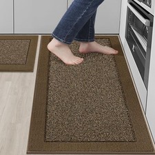 Kitchen Rugs and Mats Set of 2 Non-Slip Kitchen Mats for Floor, Absorbent and