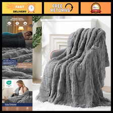 Cozy Dual-Sided 15 lbs Weighted Sherpa Fleece Blanket - Soft, Heavy, No Bunching