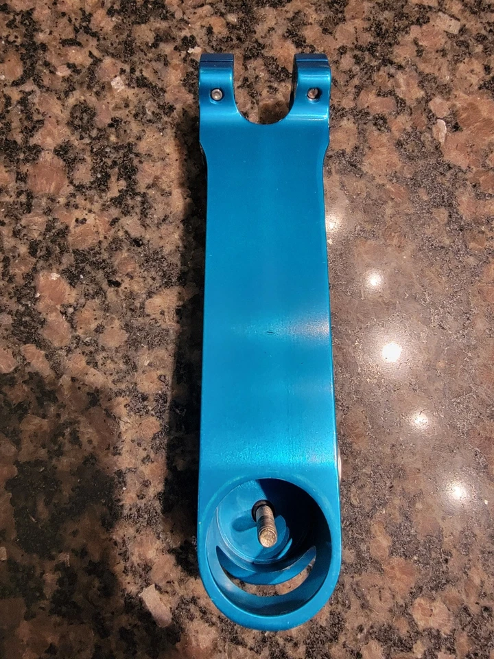 Vástago azul anodizado Kooka Billet de colección 1 1/8 raro CNC años 90 MTB 130 mm Foto 2 de 4