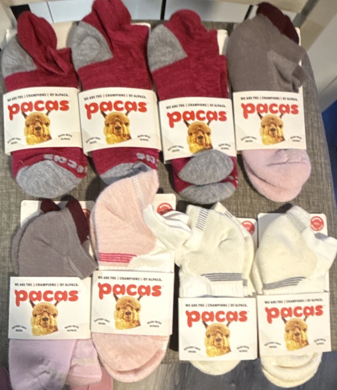Women's Pacas Alpaca Ankle Socks and Golf Mixed pack Multicolor Size M/L 8 pair