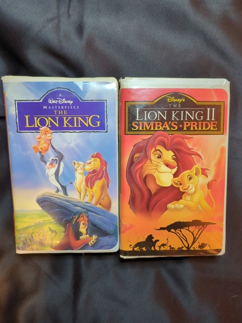 Disney The Lion King 1 and 2 VHS Movies Lot Of 2 Clamshell  Vintage Tested/Works