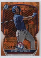 2023 Bowman Chrome Sapphire Prospects Orange 25/75 Anthony Gutierrez 12fr
