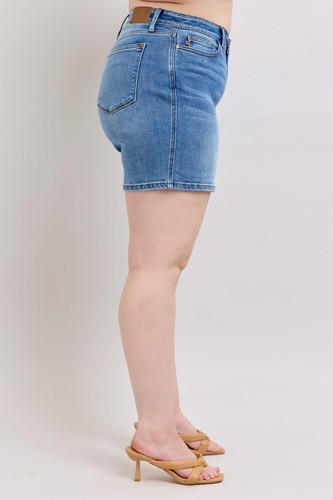 Judy Blue 2 Button Mid Length Dad Denim Shorts #15299 - Picture 16 of 23