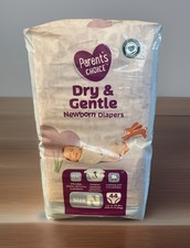 Parent's Choice Dry  Gentle Newborn Diapers 44 Ct, Up To 10 lbs FREE SHIPPING 