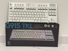 Logitech G915 Lightspeed TKL Wireless Keyboard in White UK Layout