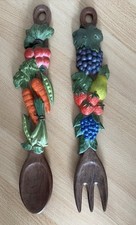 Küchendeko Gabel + Löffel / 3D Gipsskulptur