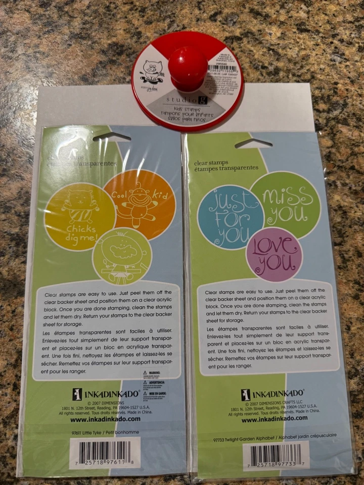 Estampillas del alfabeto y bebé Inkadinkado nuevas en paquete  Foto 2 de 2