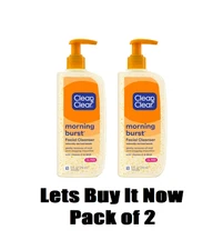 2PK Clean & Clear Morning Burst Oil-Free Gentle Daily Acne Face Wash, 8 fl. Oz