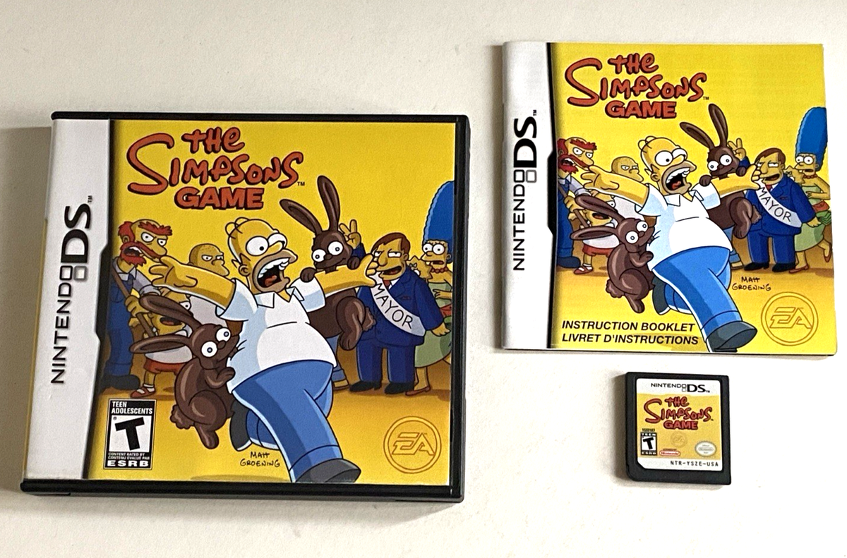The Simpsons Game Nintendo DS Complete Video Game Case Homer