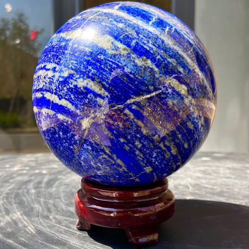 6.23LB Natural Lapis lazuli Sphere Quartz Crystal Ball Reiki healing+base - 第 5/19 張圖片