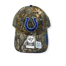'47 Indianapolis Colts MVP Realtree Camo Frost Adjustable Strap Hat Dad Cap