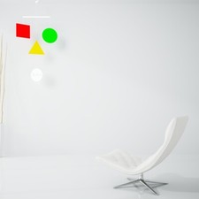 Primitive shapes hanging mobile minimalist decor for modern spaces