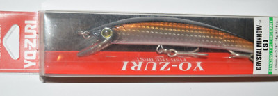 yo zuri crystal minnow sinking 4 3/8'' 9/16oz r1129-hrsn holo bronze shiner
