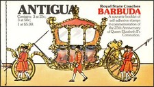 Carnet de timbres Barbuda 1981, 25e anniversaire du couronnement MNH #C51755