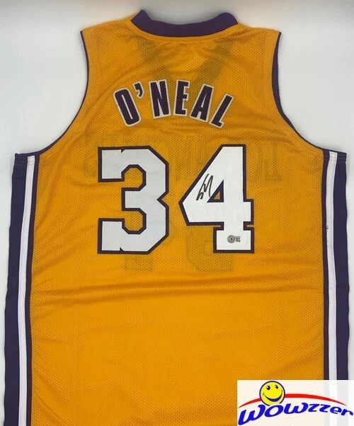 Shaquille O'Neal Autographed Los Angeles Gold Authentic Basketball Jersey - BAS (L)