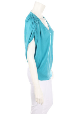 SPACE STYLE CONCEPT Blouse Top Ruffles M light blue