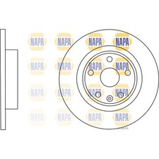 2x Brake Discs Solid For Opel Astra GTC J 1.7 CDTi Napa Rear 13502139