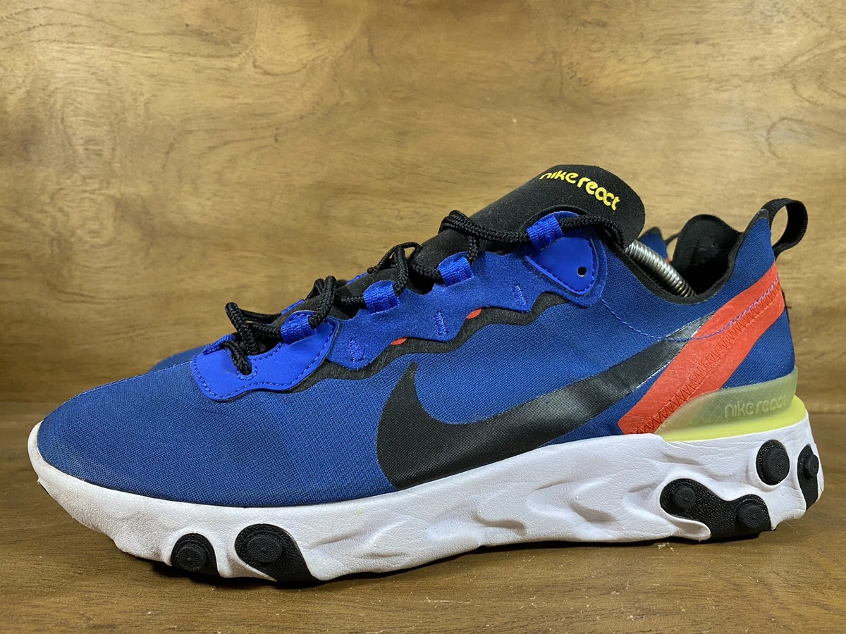 NIKE Shoes REACT ELEMENT 55 Men's Size 6 Royal Blue Athletic Sneaker  BQ6166-403